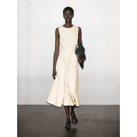 Massimo Dutti拼色滚边连衣裙