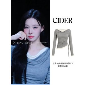 金冬天同款双色上衣 