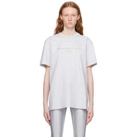 Alexander WangGray Glitter T-Shirt