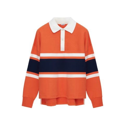 LoeweStriped Long-Sleeve Polo Shirt