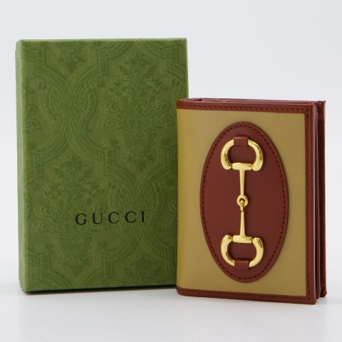 GG深红色皮革钱包