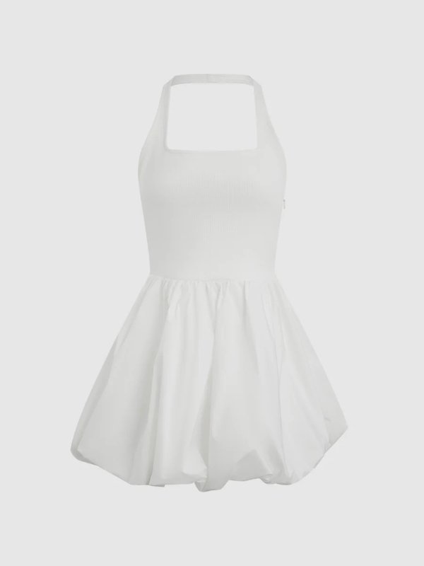 Halter A-Line连衣裙 无袖