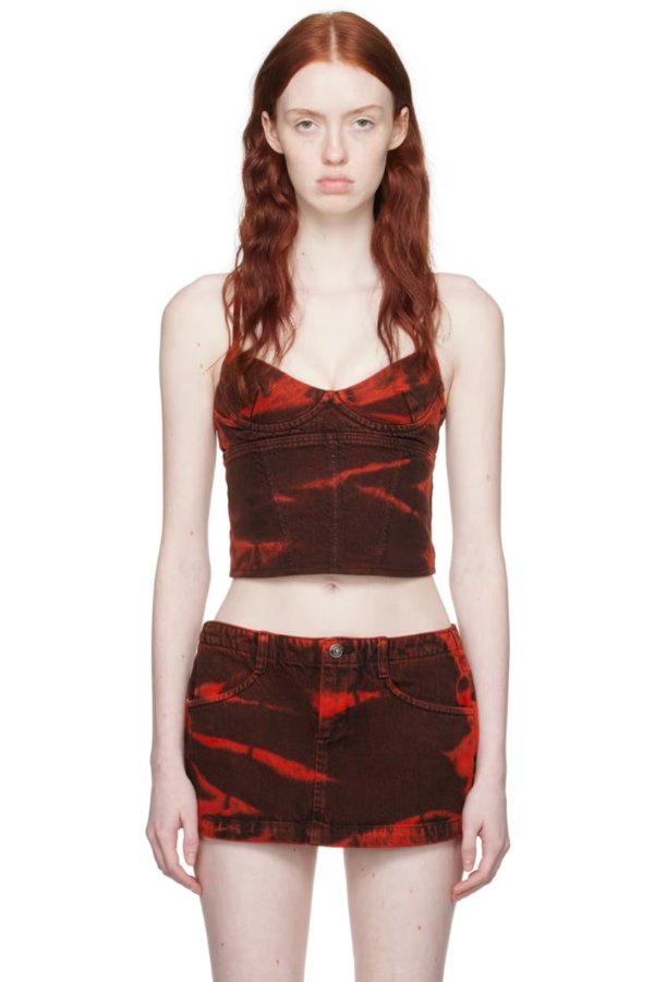 miaou Kiko 牛仔背心 红色