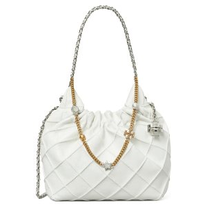 Tory BurchMini Fleming Distressed Leather Hobo Bag