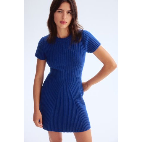 H&M 女士针织连衣裙 蓝色