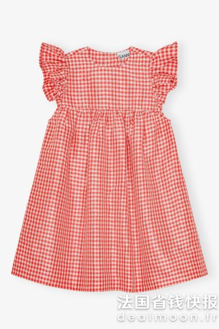 Ganni小飞袖连衣裙