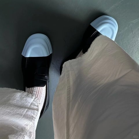 换头绑带皮鞋 天蓝色