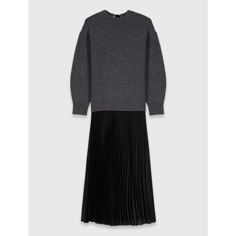 Maje针织衫长连衣裙