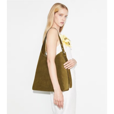 Tory BurchRomy Hobo麂皮包 