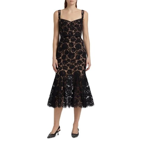 Self-PortraitFine Lace Midi Dress