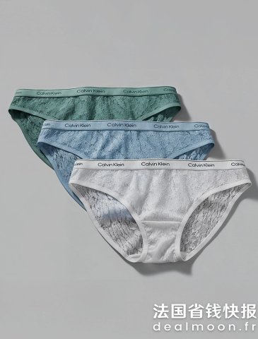 Calvin KleinIcon Lace 蕾丝女内裤 3条装
