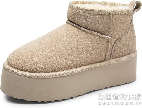 DREAM PAIRS FuzzyClassic 女士短雪地靴