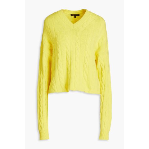 Cable-knit 羊绒混纺毛衣