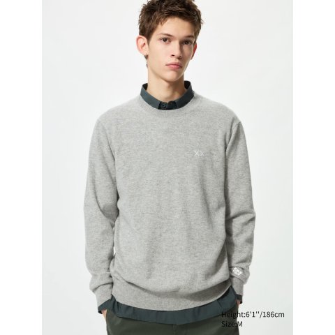 UniqloUNIQLO KAWS 羊绒圆领毛衣