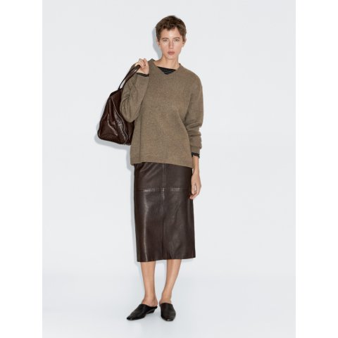 Massimo DuttiV领大毛衣 