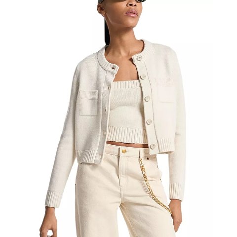 Michael KorsMichael Kors Merino Button Down Cardigan