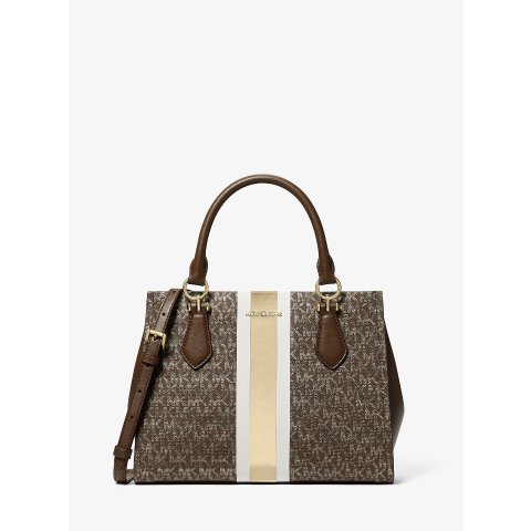 Michael KorsMarilyn Medium Signature Stripe Satchel