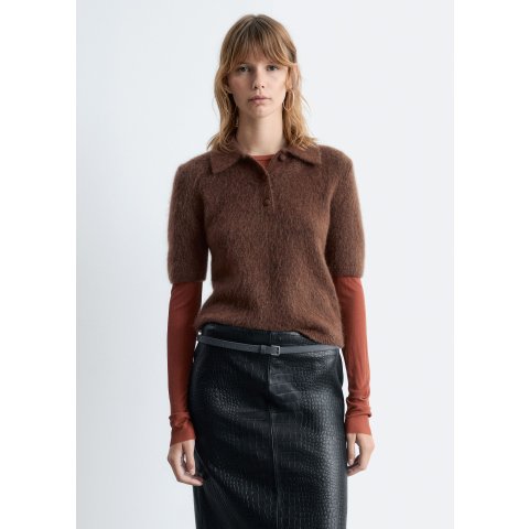 Polo 刷丝针织短袖衫