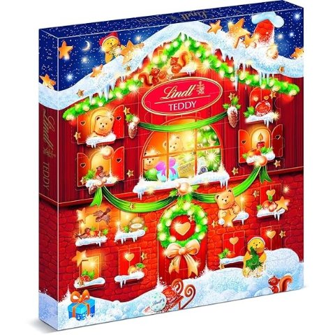 LindtLindt Teddy 圣诞巧克力日历 128g