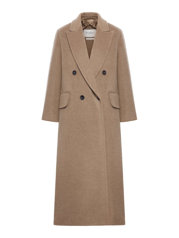 LONG 双排扣羊绒大衣