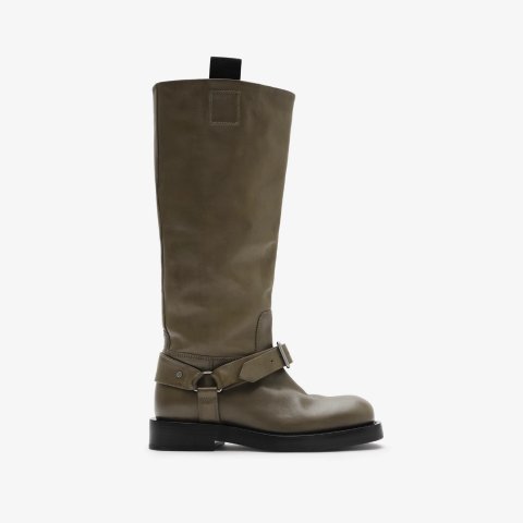 BurberryLeather Saddle High Boots