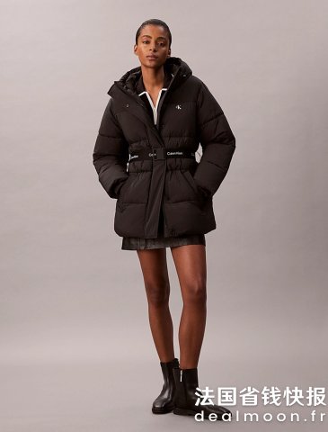 Calvin KleinDoudoune 连帽羽绒服 腰带款