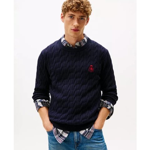 Tommy HilfigerMen s Classic Cable Crewneck Sweater