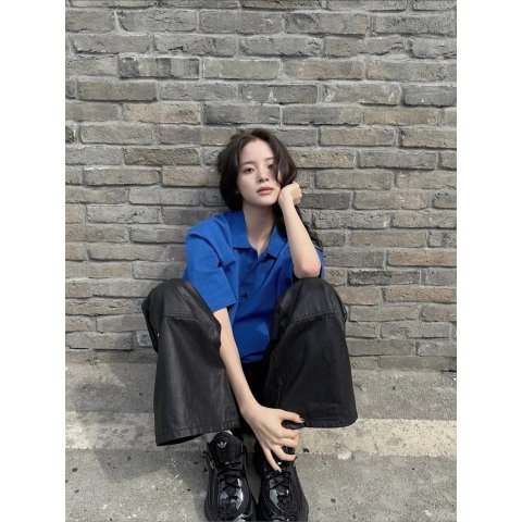 Adidas100% 显白Polo衫 欧阳娜娜类似款