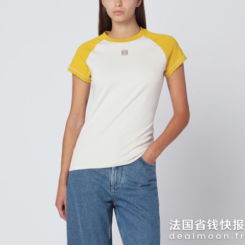 Loewe修身T恤 芥末色