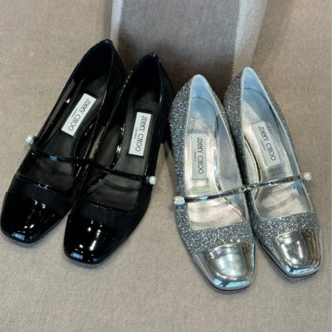 Jimmy Choo陈都灵同款！JIMMY CHOO ELISA 黑色平底鞋