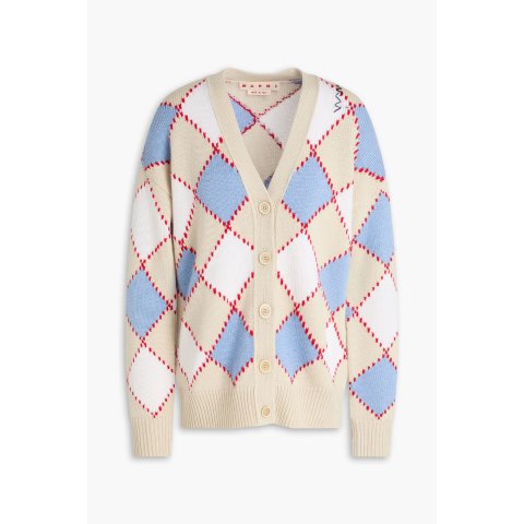 Marni Argyle 菱格羊毛开衫