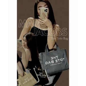 Marc Jacobs上学通勤耐造必备！@沐沐Marc Jacobs Moyen 托特包 黑色帆布