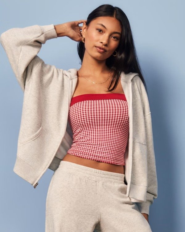 Oversized 拉链连帽衫