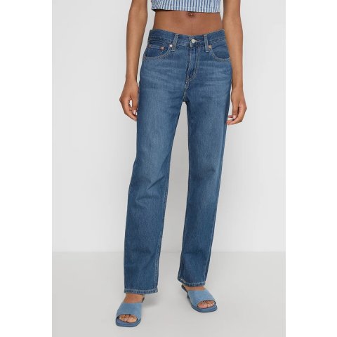 直筒牛仔裤 蓝色