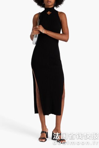 这件太适合冬天穿在大衣里了！Courreges Cutout 罗纹连衣裙 长款