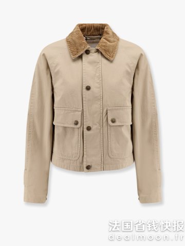 Burberry有机棉格纹夹克