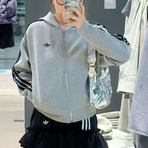 Essentials 3-Stripes 连帽外套@是等等阿