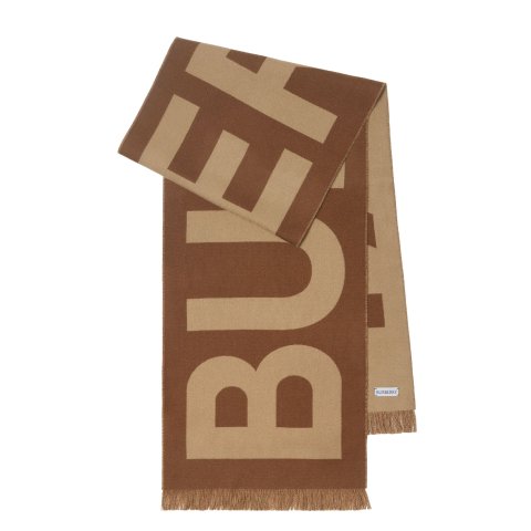 羊毛围巾 logo款