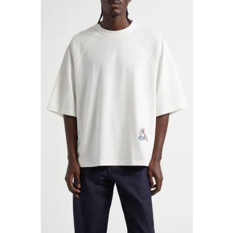 Bottega VenetaWhale Embroidered Cotton Jersey T-Shirt