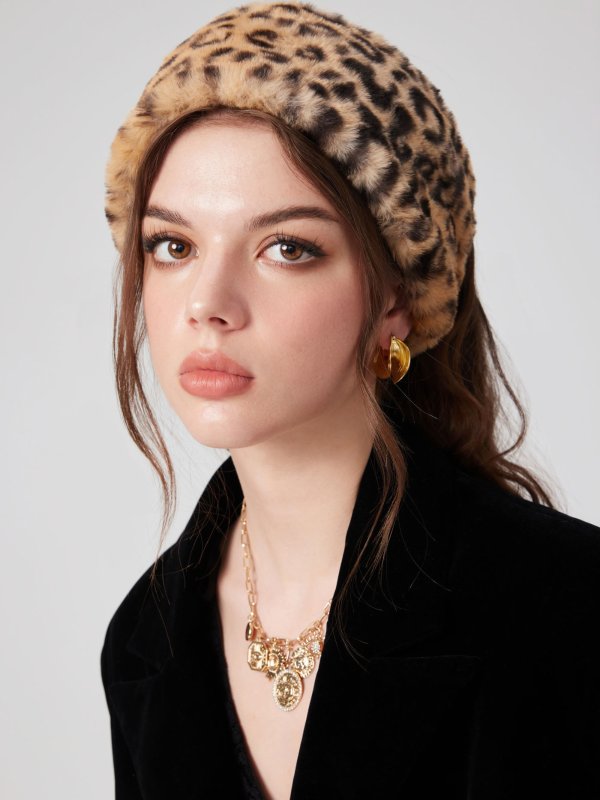 LEOPARD PRINT 毛绒发带