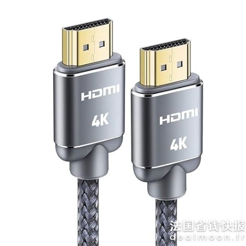 SNOWKIDS HDMI 2.0 灰色编织线 2米