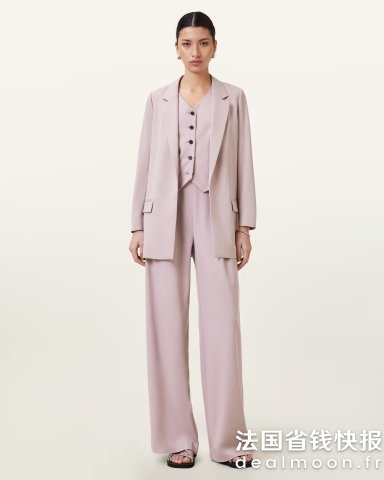 AllSaints香芋紫好美Aleida Tri 轻盈西装外套