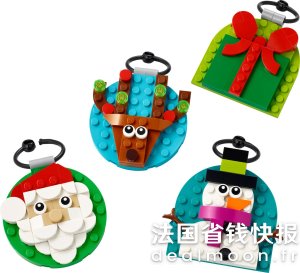 Lego可以当钥匙扣！圣诞小挂饰