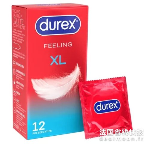 durexFEELING XL 超薄大号避孕套 12只