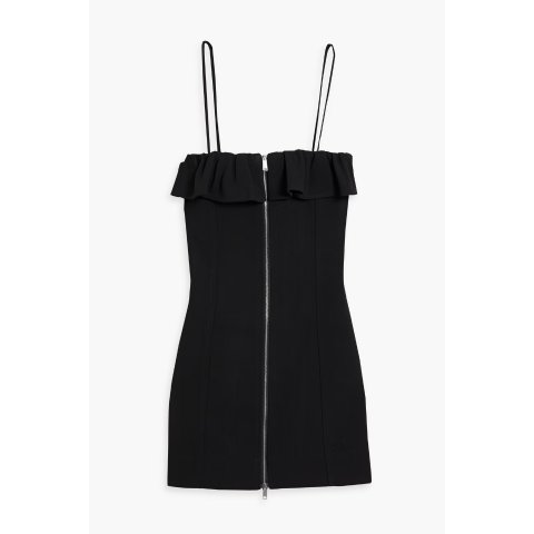 Ruffled 编织迷你连衣裙