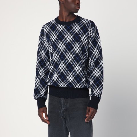 BurberryCheck 棋盘格毛衣 羊毛混纺