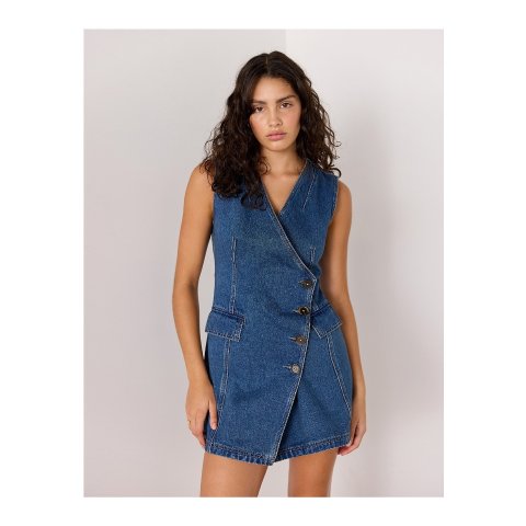 NORA 牛仔裹身连衣裙