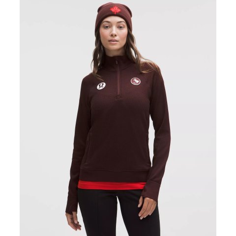 Lululemon 女士半拉链保暖卫衣 CPC标志