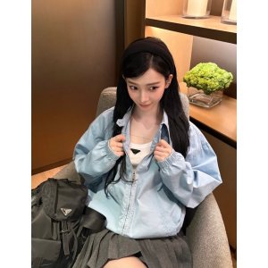 Prada柳智敏同款！超显白PRADA 夹克 棉质