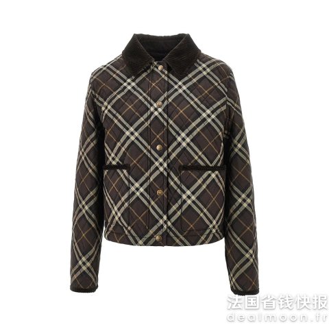 BurberryCheck 棉质短夹克